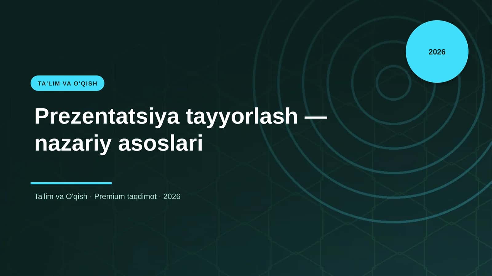 Prezentatsiya tayyorlash — nazariy asoslari