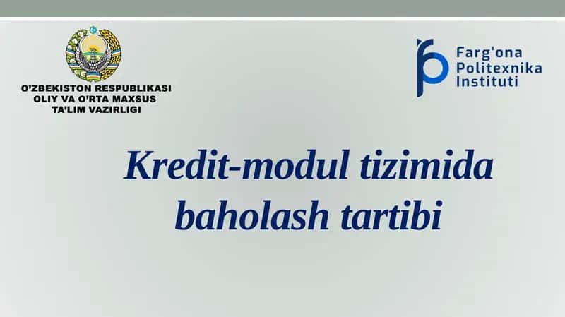Kredit-modultizimi baholashtartibi