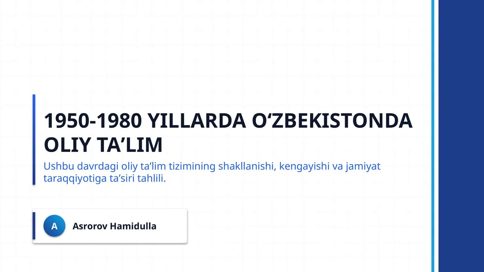 1950-1980 yillarda Oʻzbekistonda oliy taʼlim