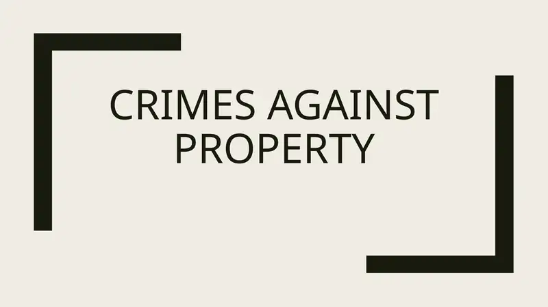 Crimes against property