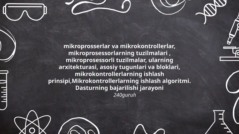 mikroprosserlar va mikrokontrollerlar