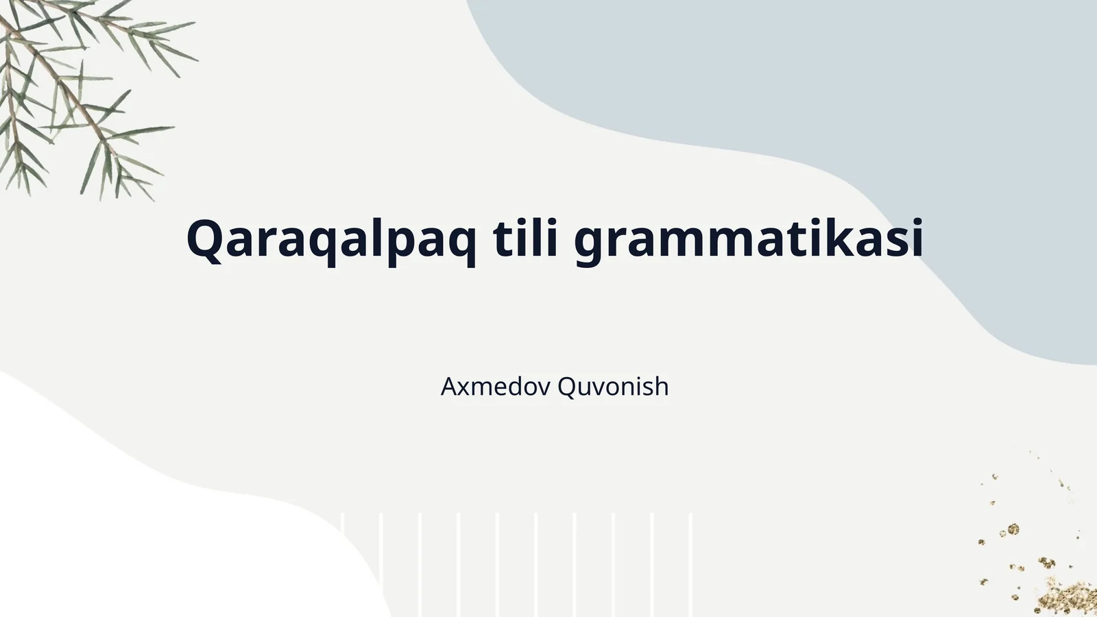 Qaraqalpaq tili grammatikasi