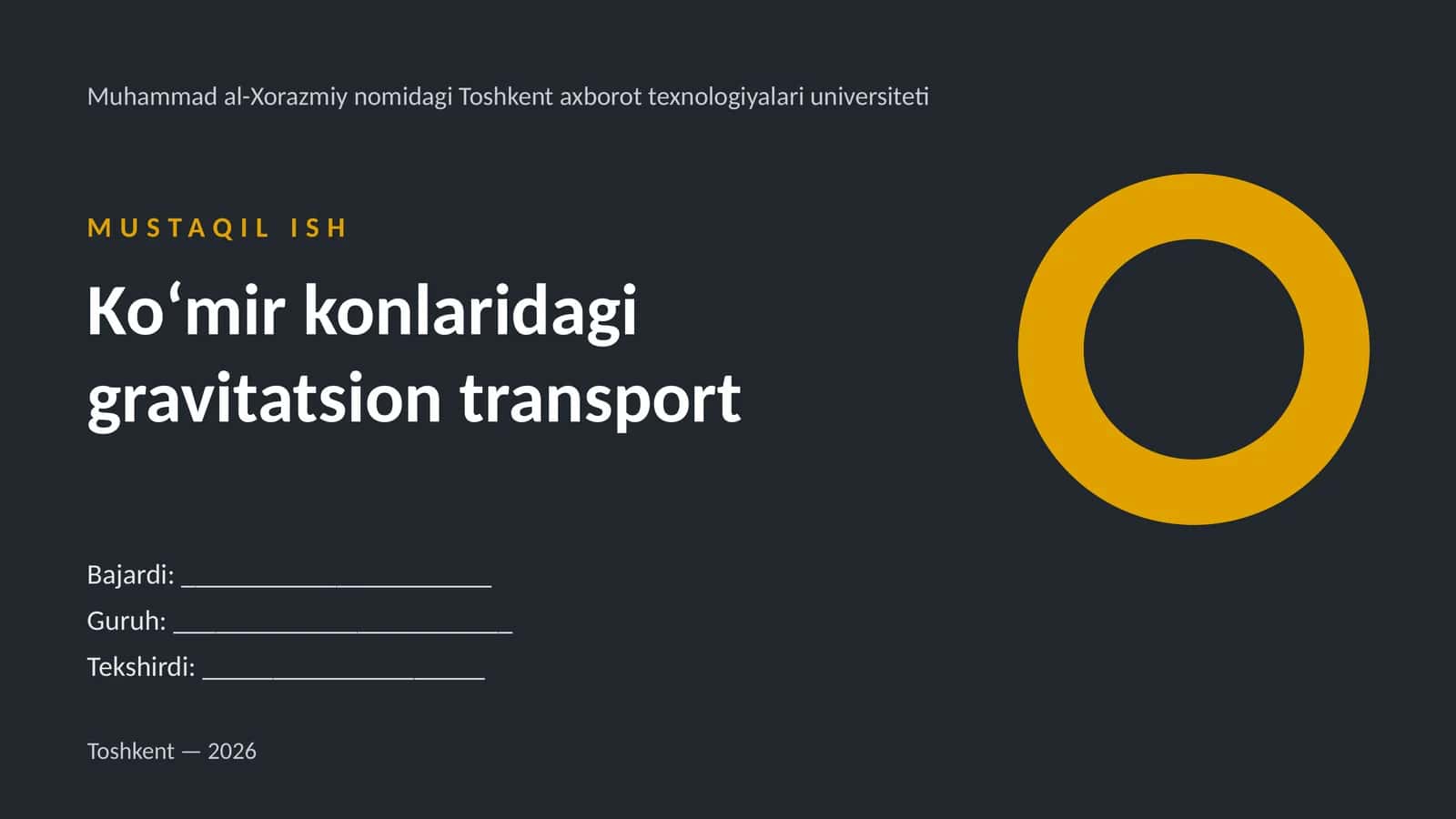 Ko‘mir konlaridagi gravitatsion transport