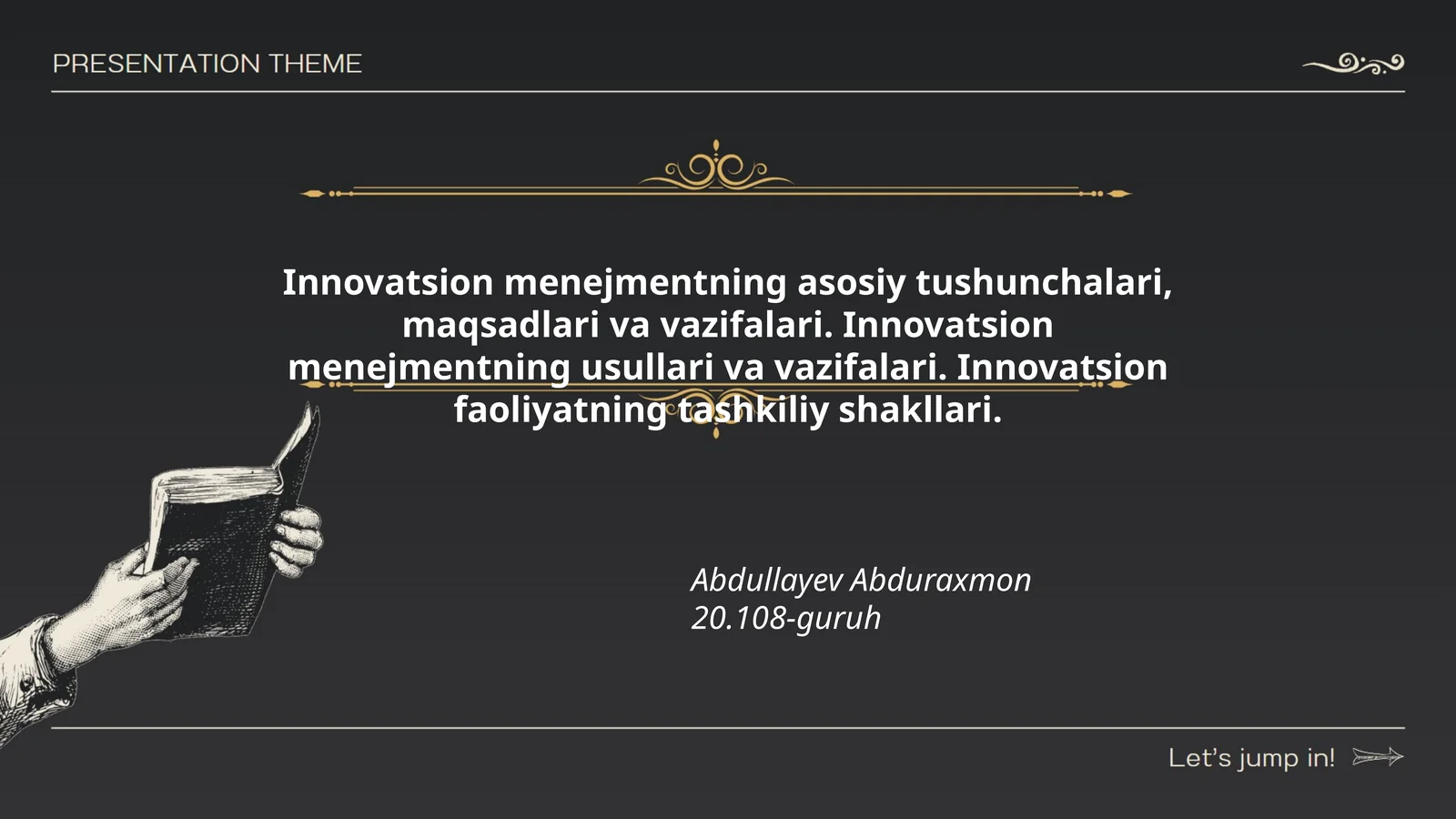 Innovatsion menejmentning asosiy tushunchalari
