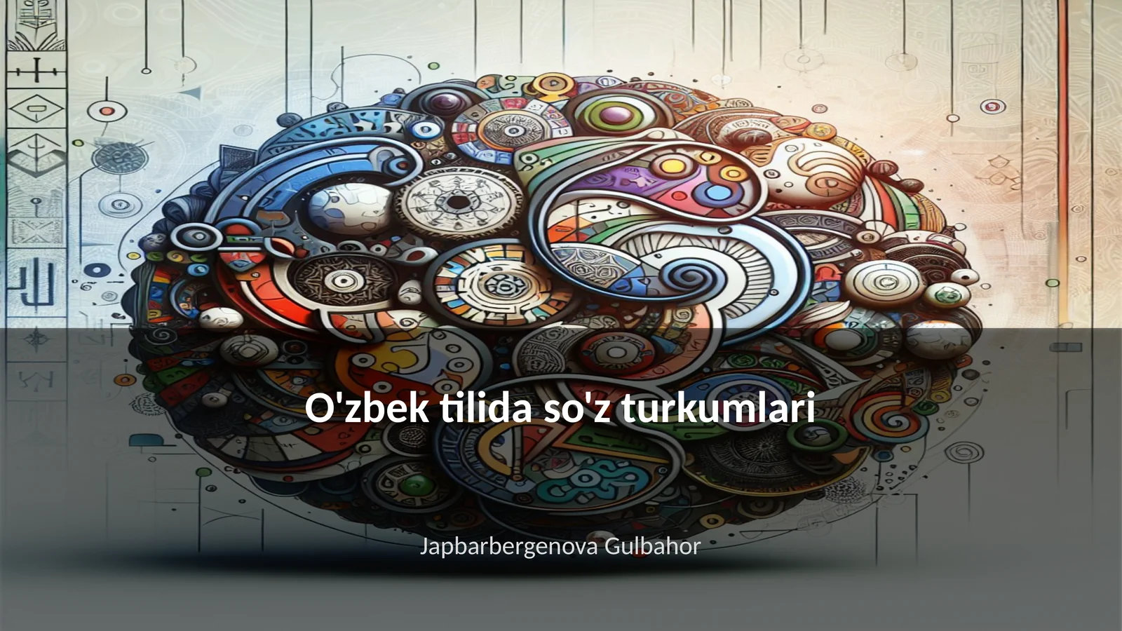 O'zbek tilida so'z turkumlari