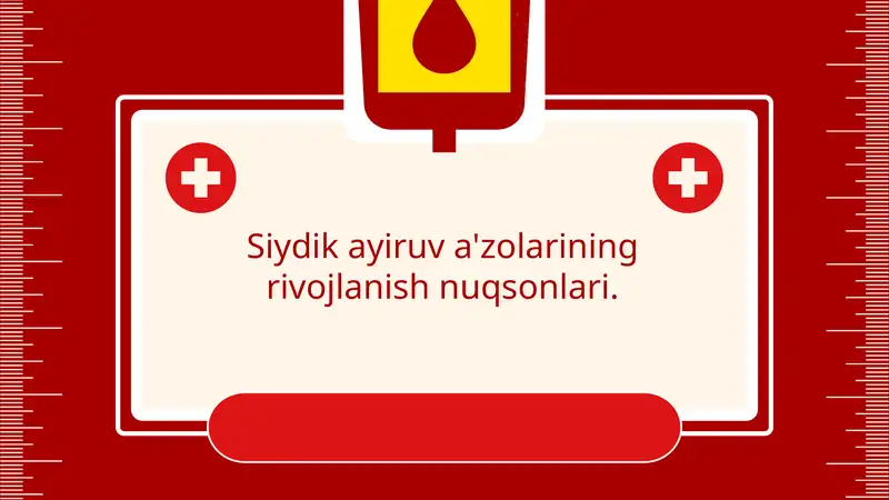 Siydik ayiruv a'zolarining rivojlanish nuqsonlari