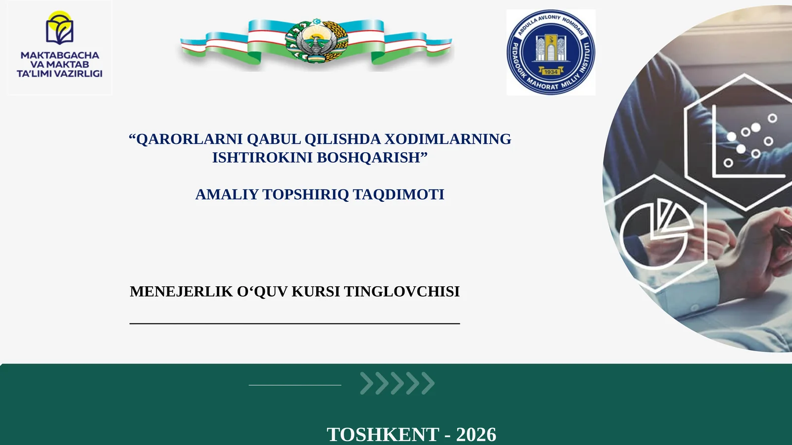 AMALIY TOPSHIRIQ TAQDIMOTI