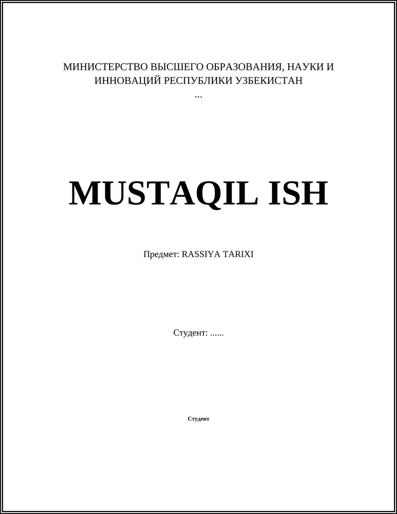 RASSIYA TARIXI