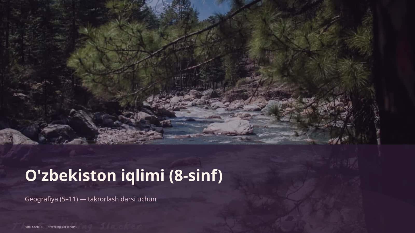 O'zbekiston iqlimi (8-sinf)