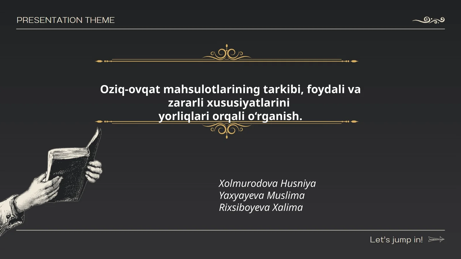 Oziq-ovqat mahsulotlarining tarkibi, foydali va zararli xususiyatlarini yorliqlari orqali o‘rganish