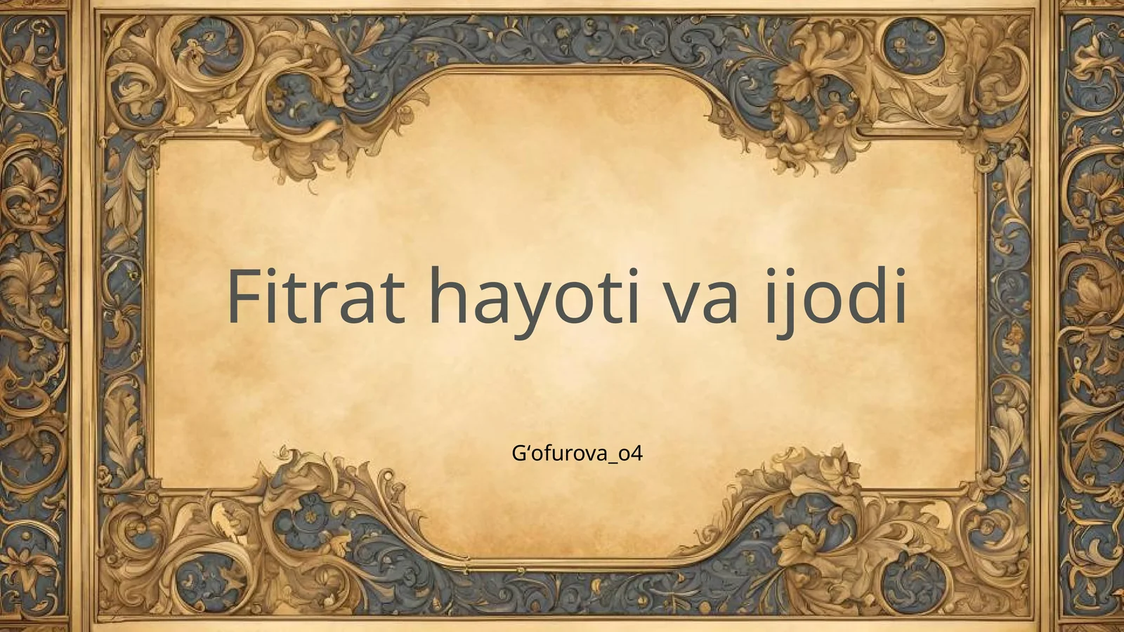 Fitrat hayoti va ijodi