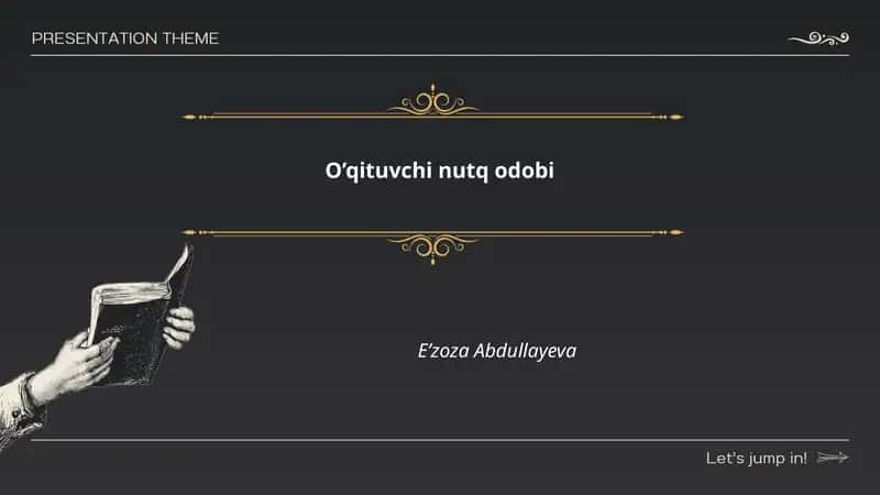 O’qituvchi nutq odobi