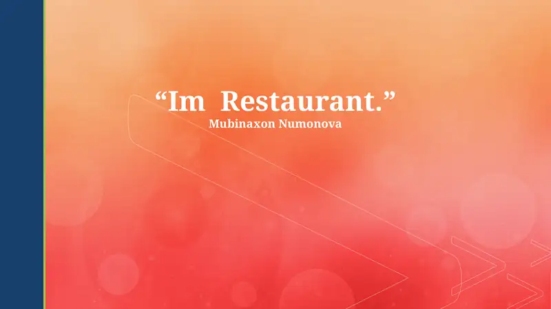 Im Restaurant