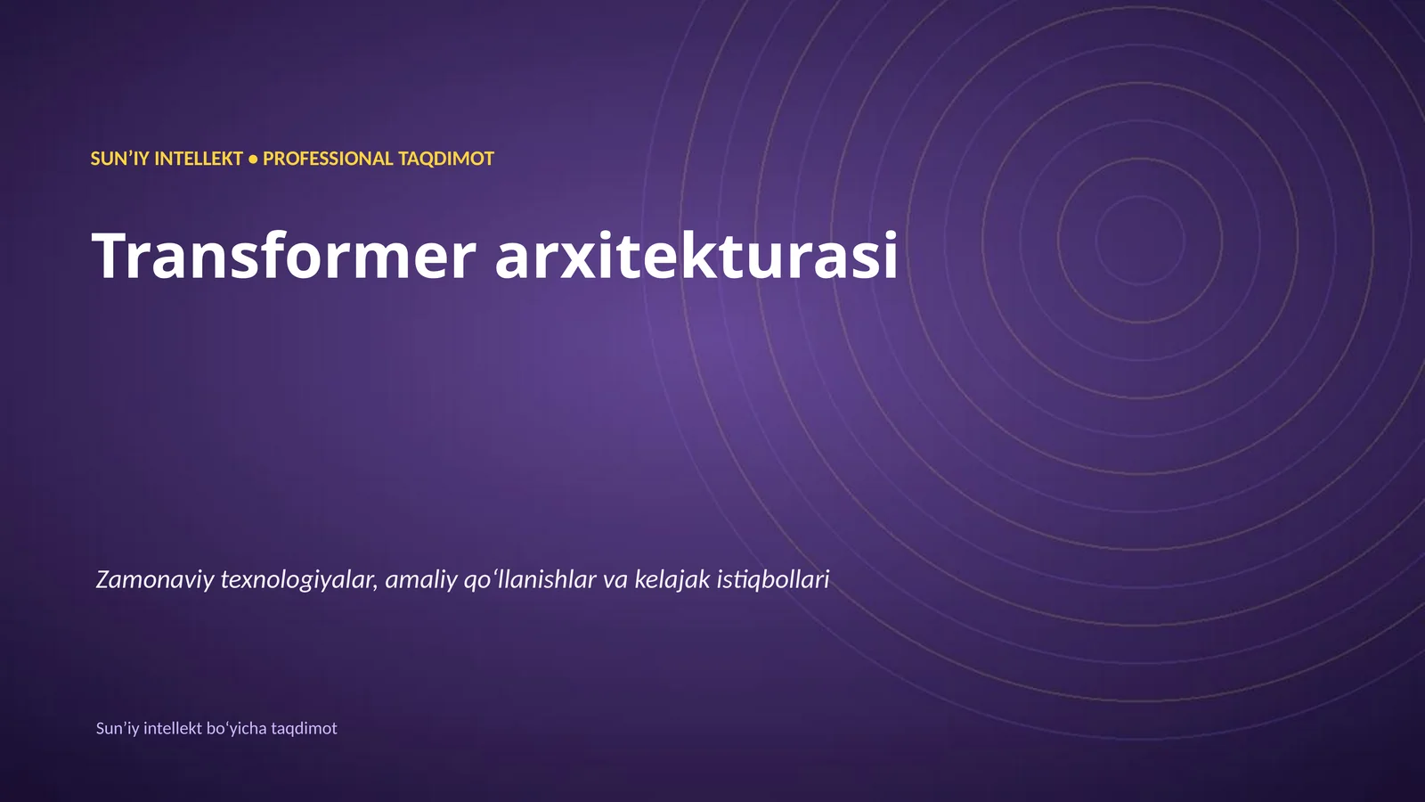 Transformer arxitekturasi