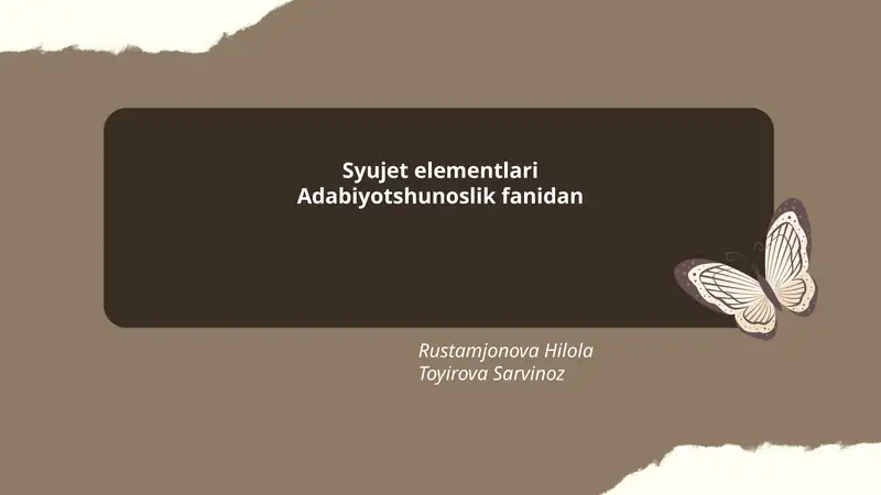 Syujet elementlari