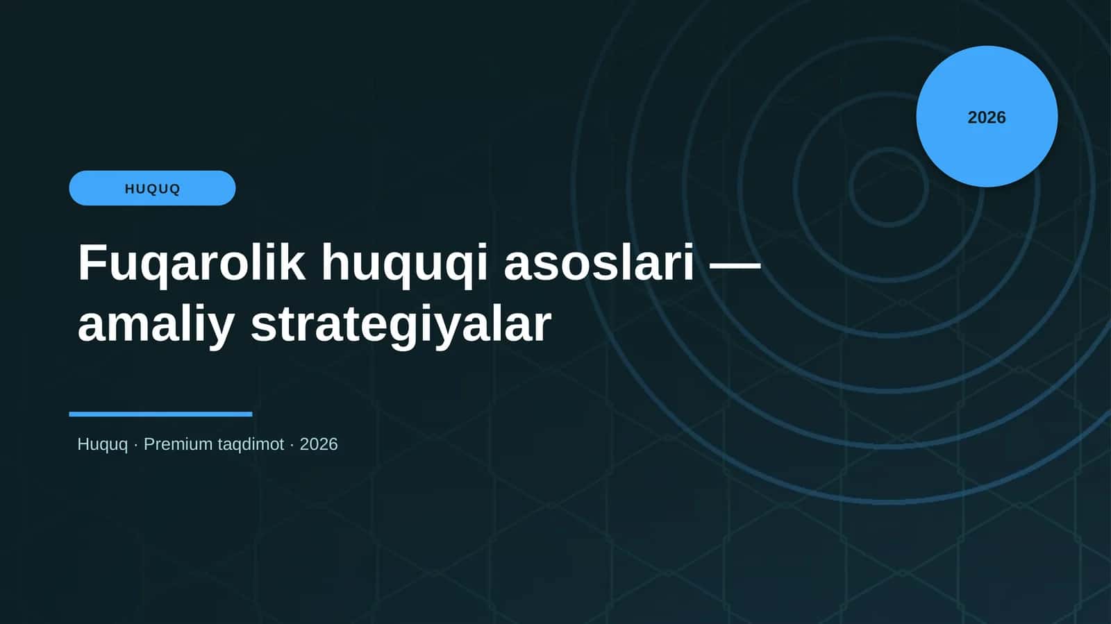 Fuqarolik huquqi asoslari — amaliy strategiyalar