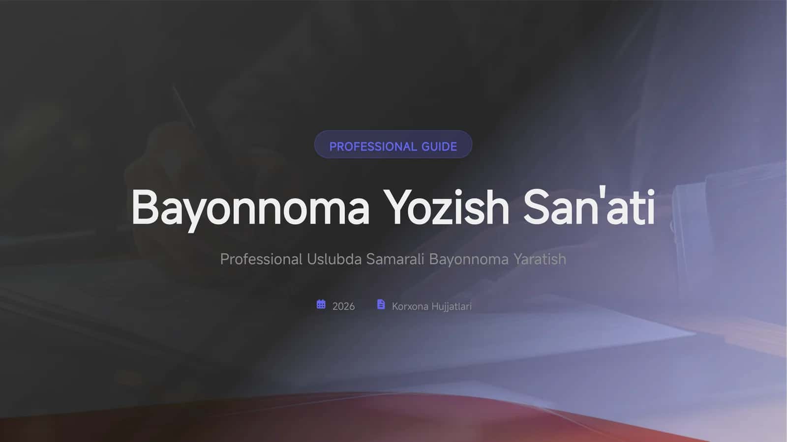 Bayonnoma Yozish San'ati