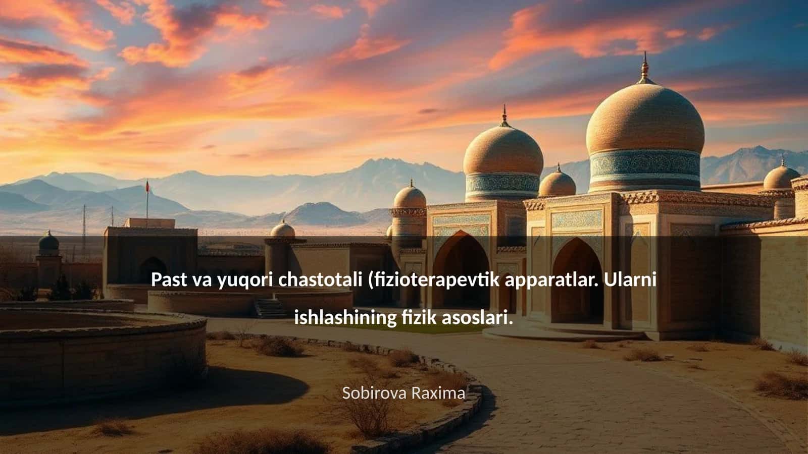 Past va yuqori chastotali (fizioterapevtik apparatlar. Ularni ishlashining fizik asoslari