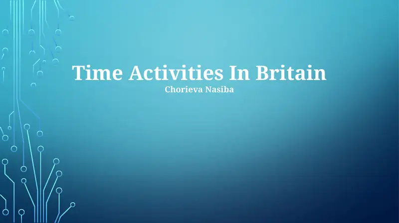Time Activities In Britain