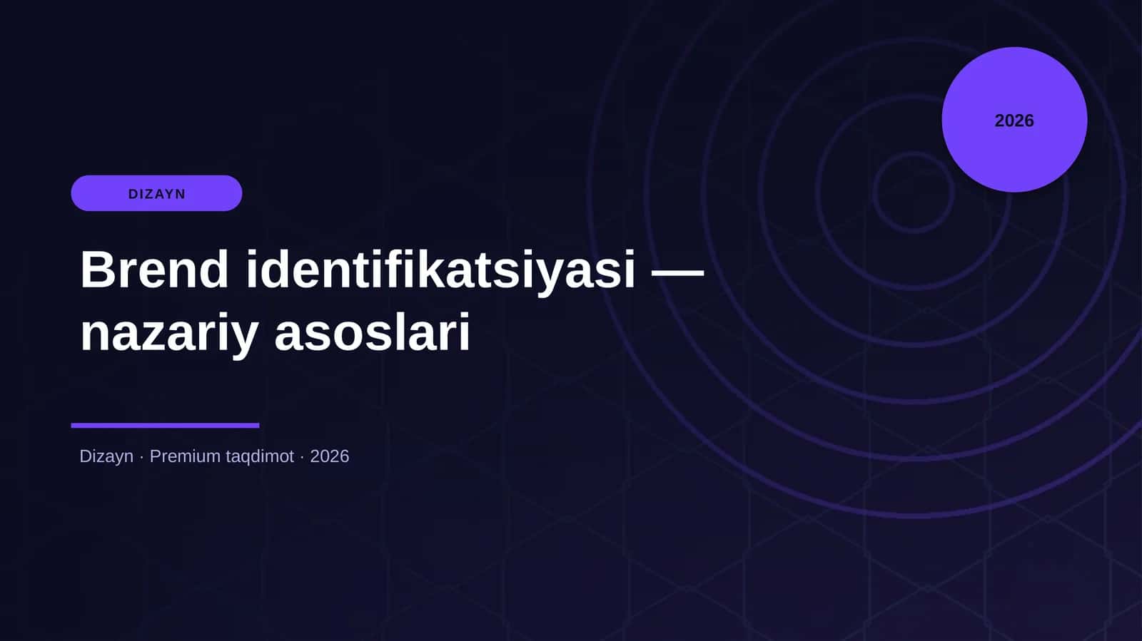 Brend identifikatsiyasi — nazariy asoslari