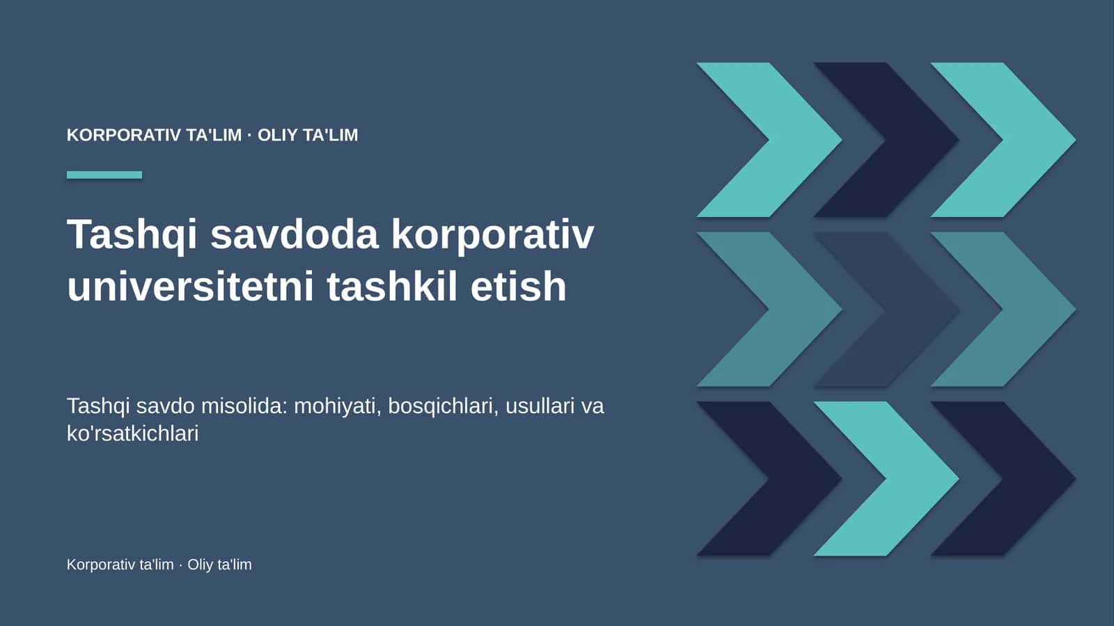 tashqi savdoda korporativ universitetni tashkil etish 7127