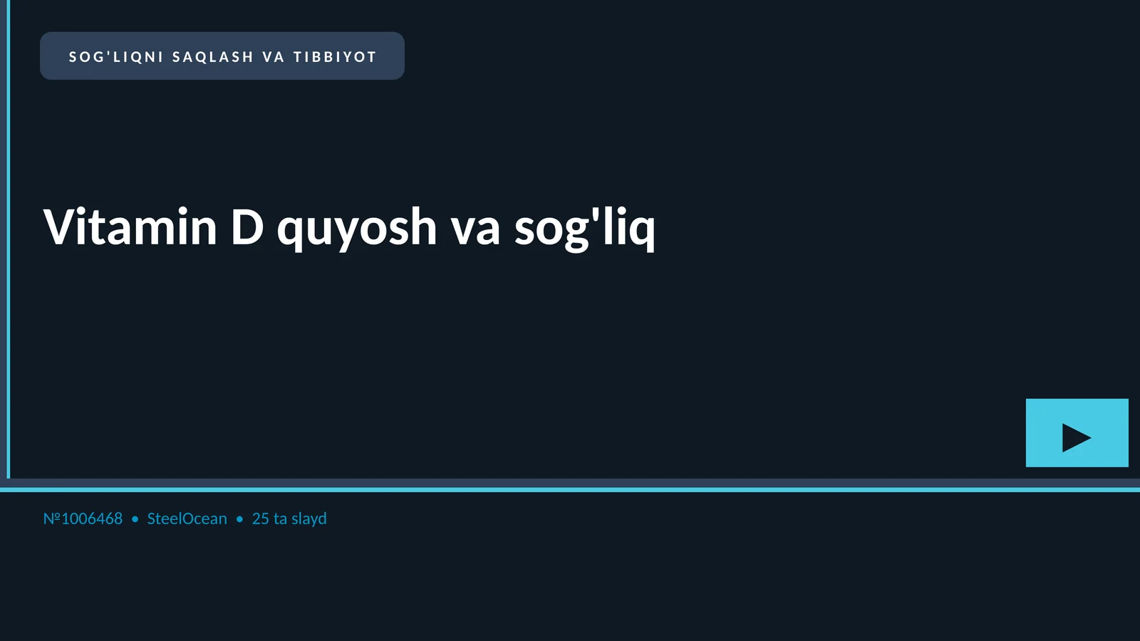 Vitamin D quyosh va sog'liq