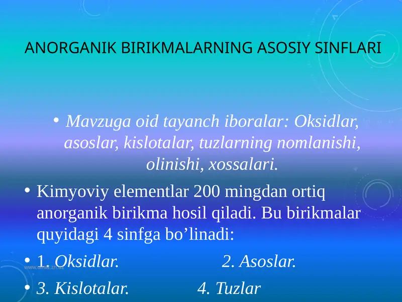 Anorganik birikmalar