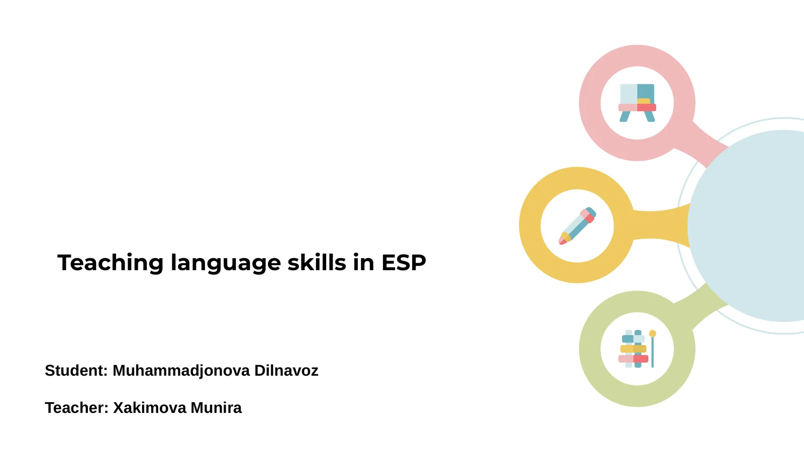 Teaching language skills in ESP
