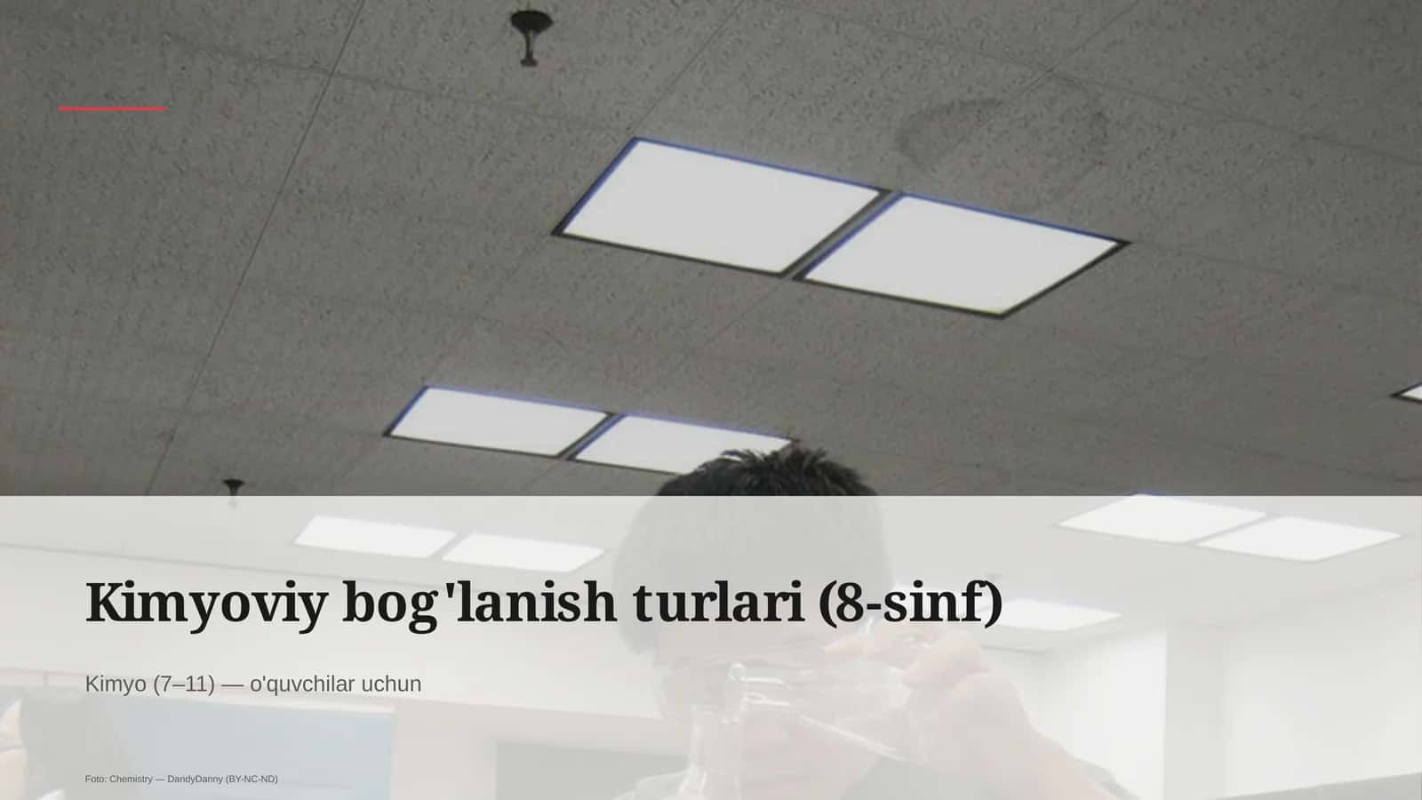 Kimyoviy bog'lanish turlari (8-sinf)