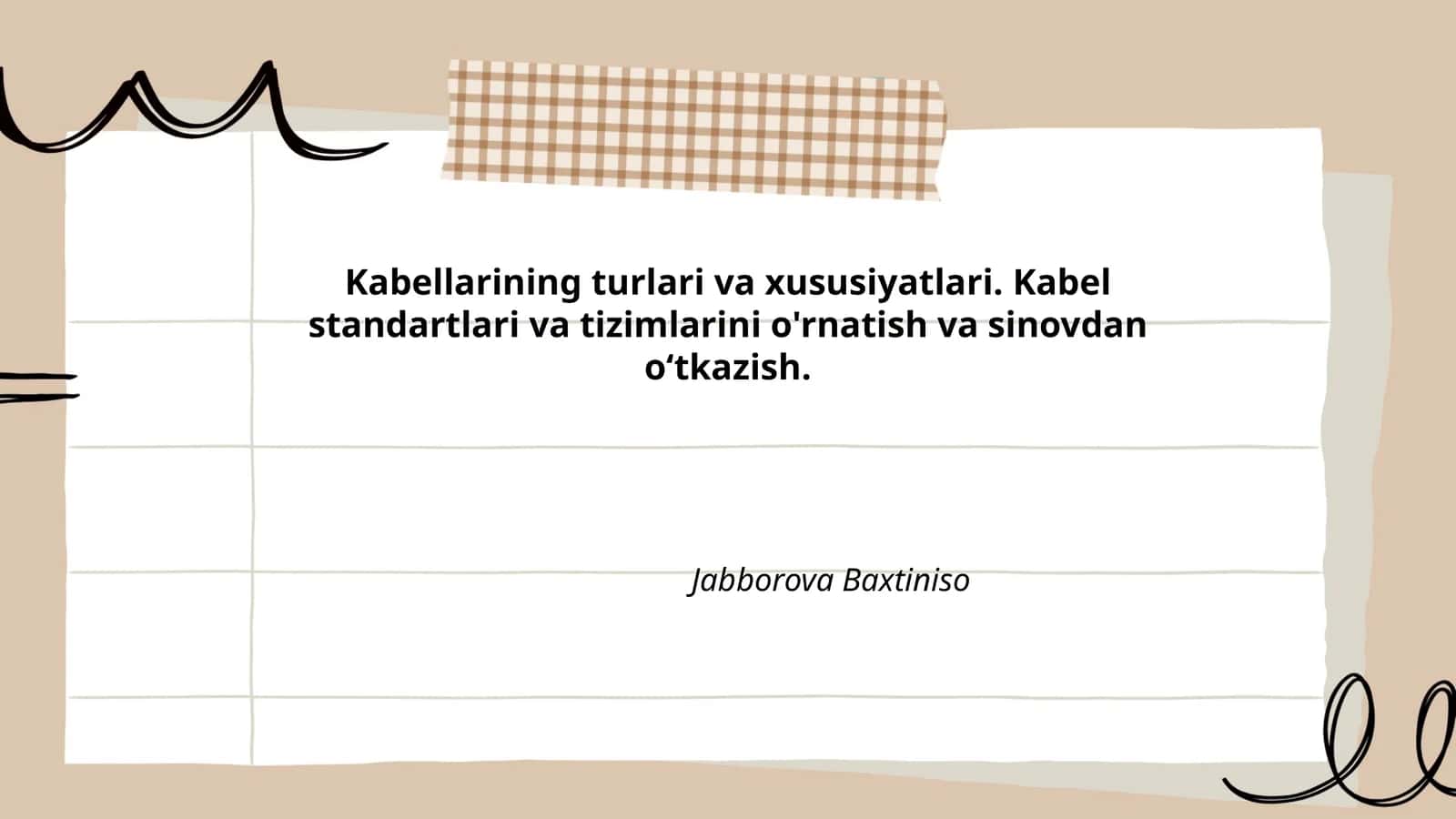Elektr kabellari turlari