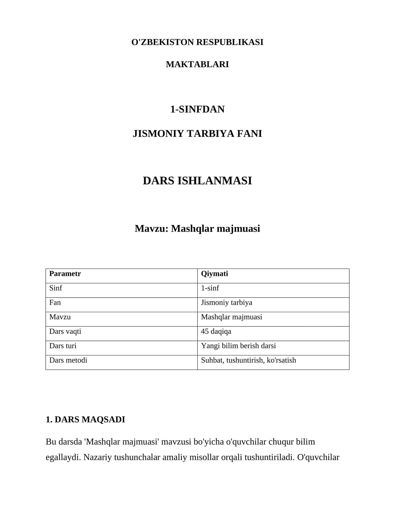 Mashqlar majmuasi