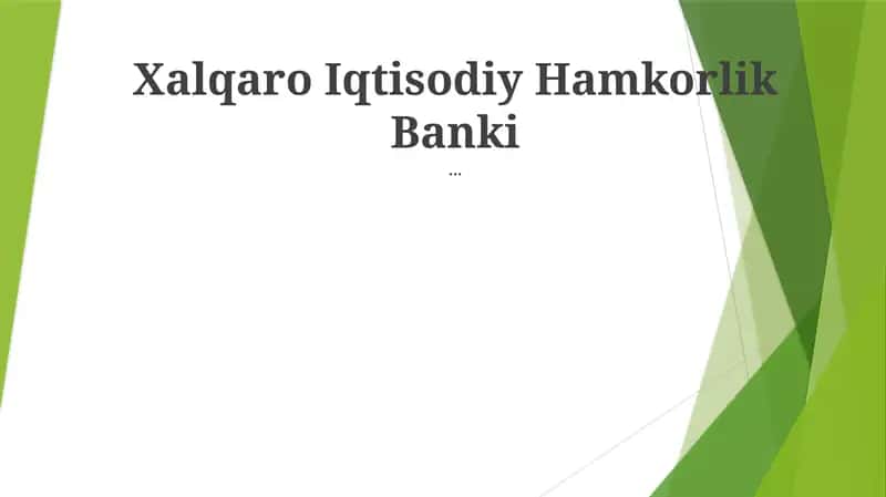 Xalqaro Iqtisodiy Hamkorlik Banki