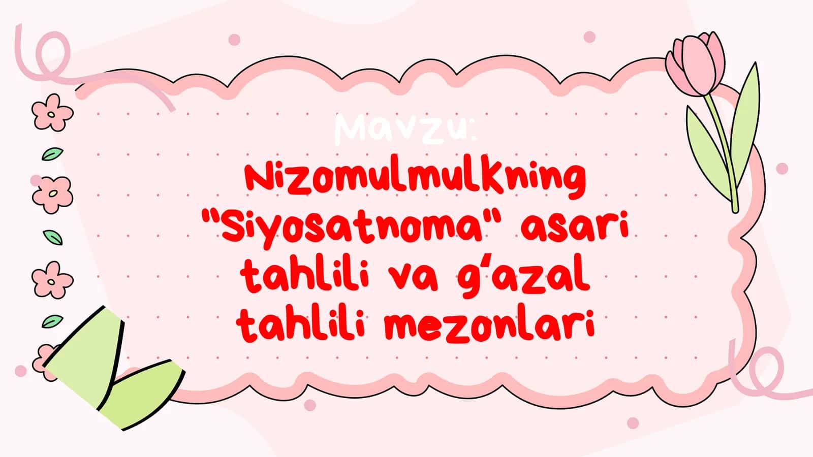 Nizomulmulkning "Siyosatnoma" asari tahlili va gʻazal tahlil mezonlari