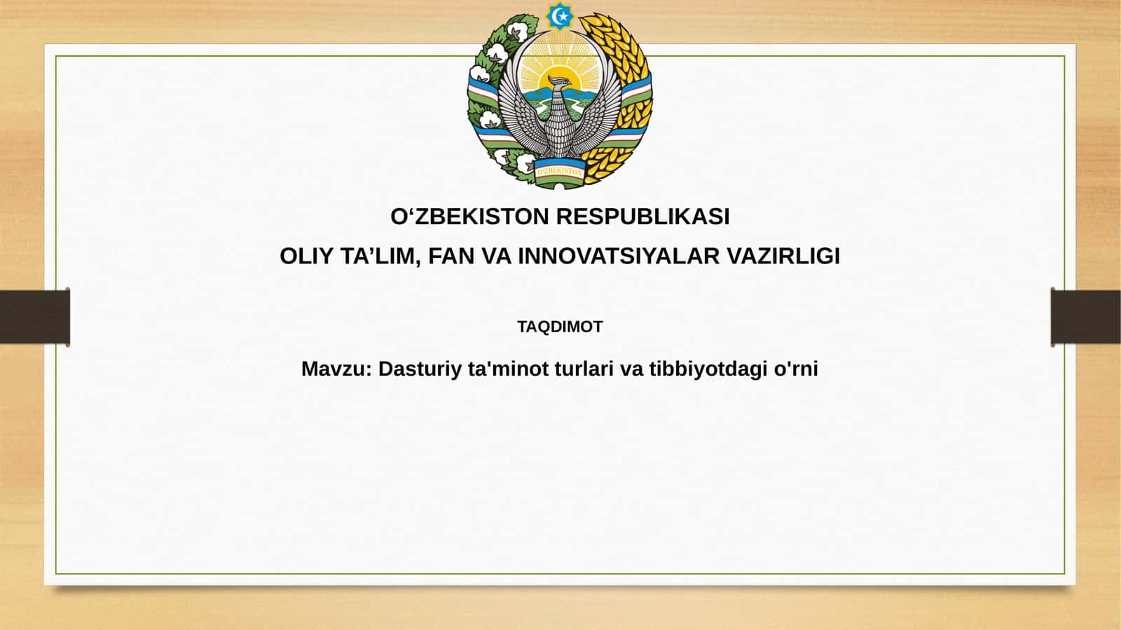 Dasturiy ta'minot turlari va tibbiyotdagi o'rni