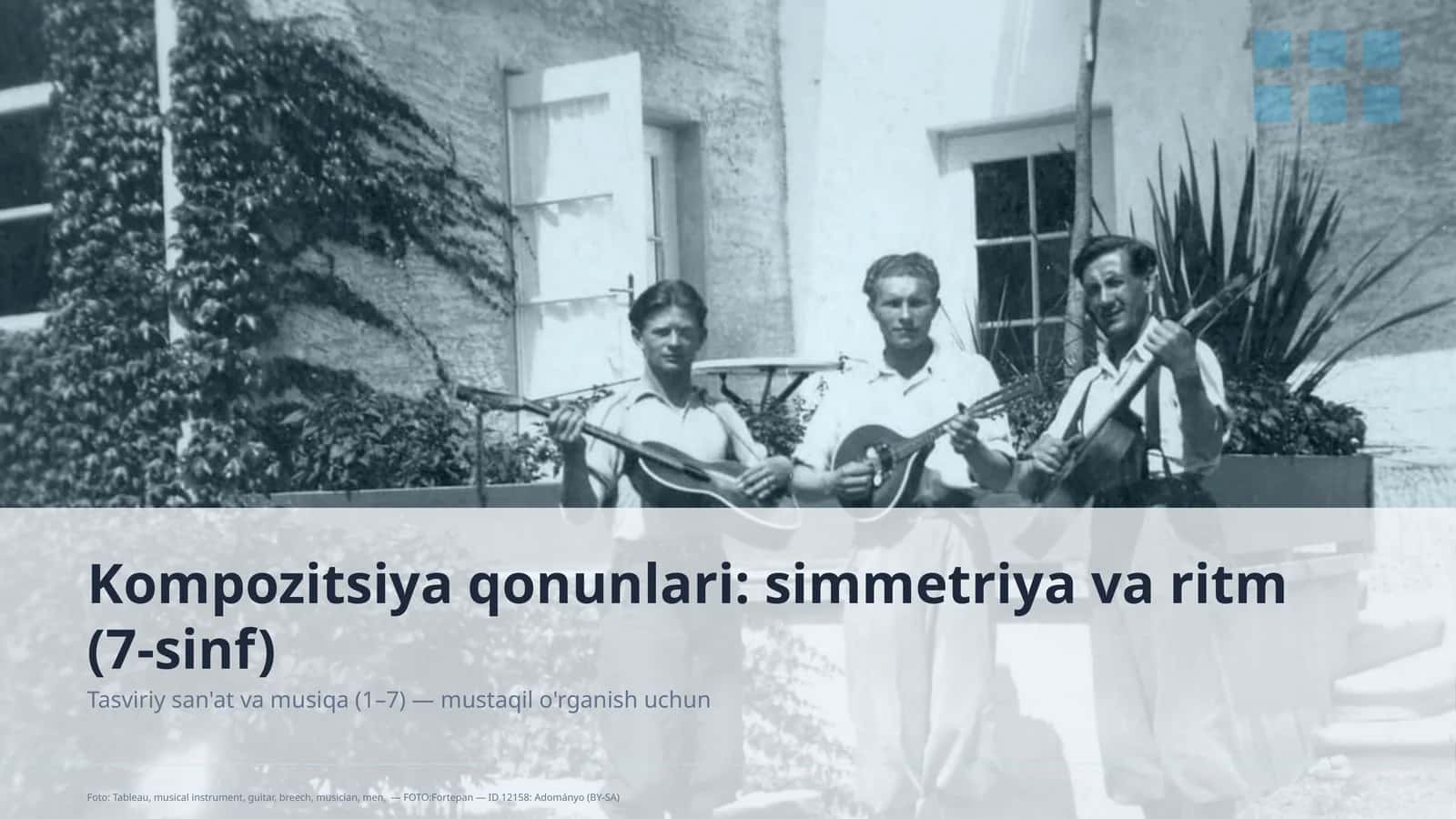 Kompozitsiya qonunlari: simmetriya va ritm (7-sinf)