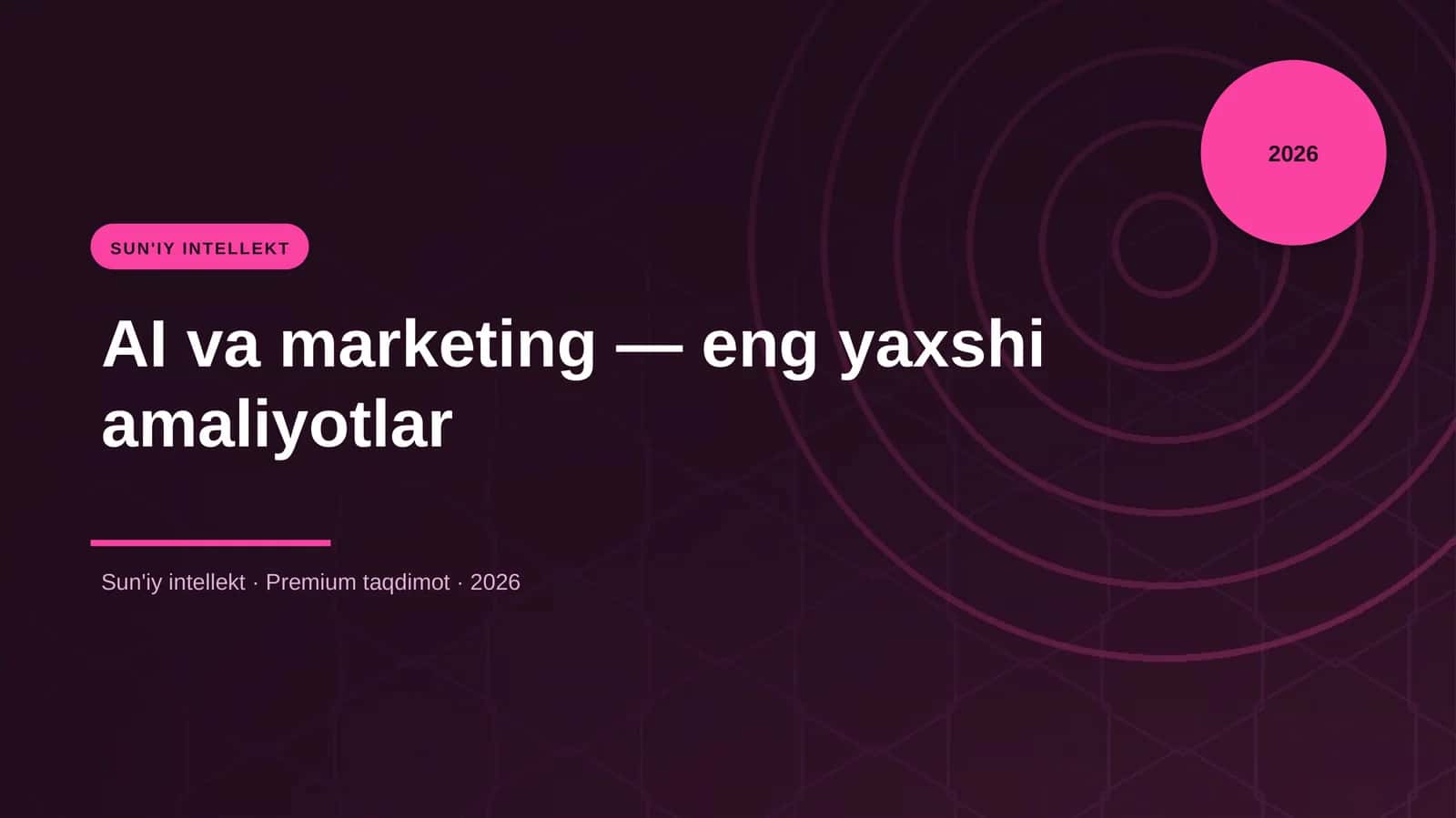 AI va marketing — eng yaxshi amaliyotlar