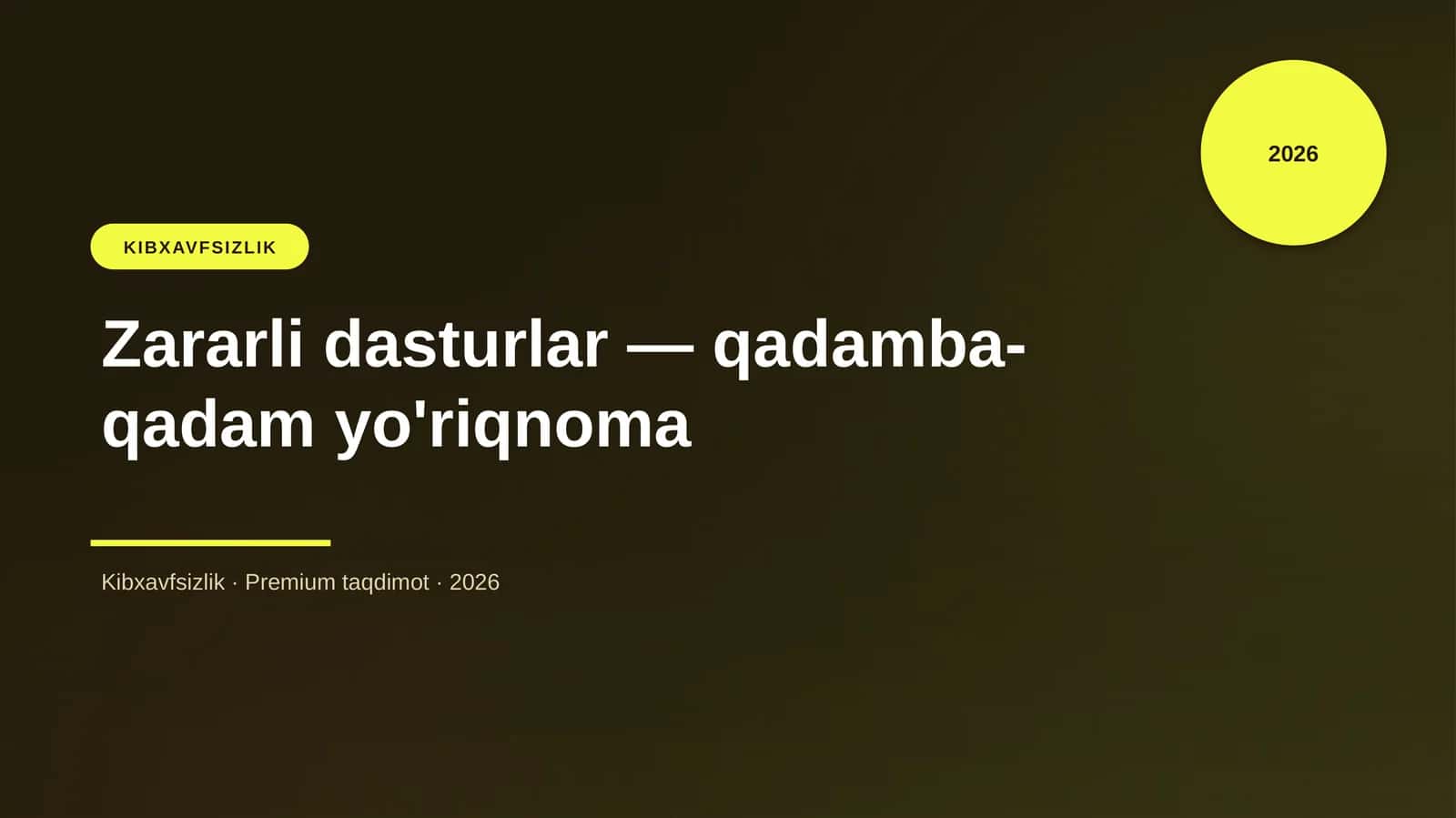 Zararli dasturlar — qadamba-qadam yo'riqnoma