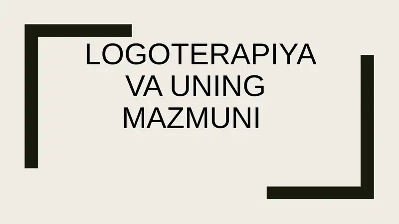 Logoterapiya