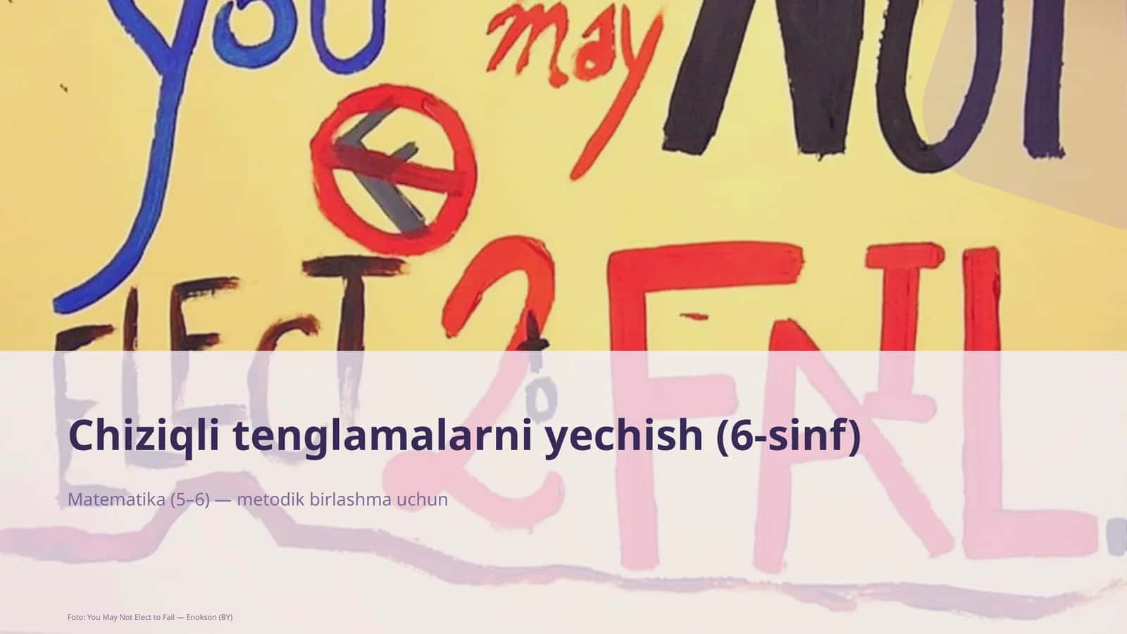 Chiziqli tenglamalarni yechish (6-sinf)