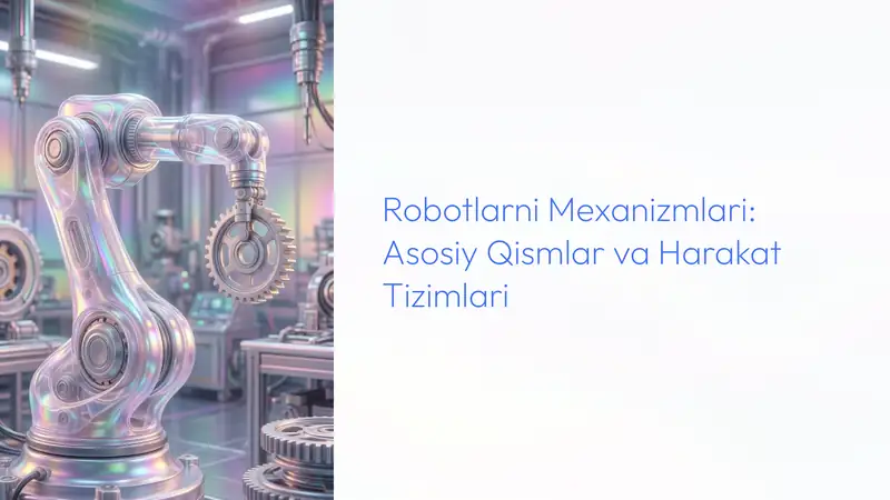 Robotlarni Mexanizmlari: Asosiy Qismlar va Harakat Tizimlari
