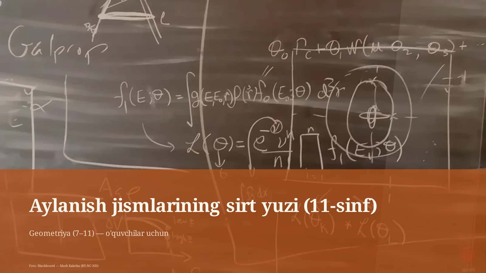 Aylanish jismlarining sirt yuzi (11-sinf)