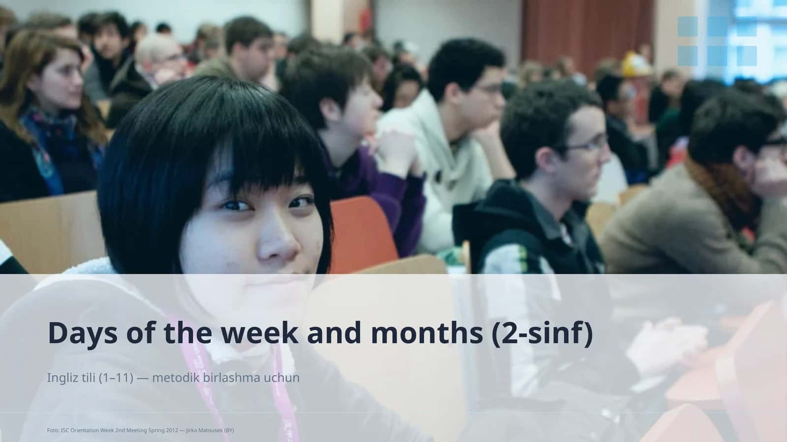 Days of the week and months (2-sinf)