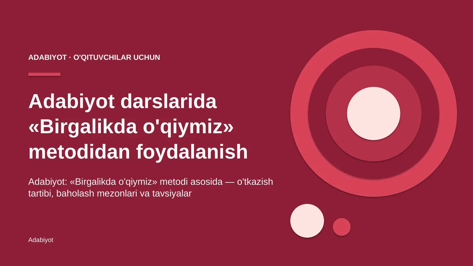 adabiyot darslarida birgalikda o'qiymiz metodidan foydalanish 4633