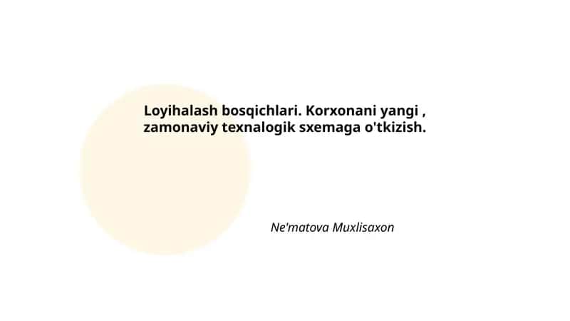 Loyihalash bosqichlari