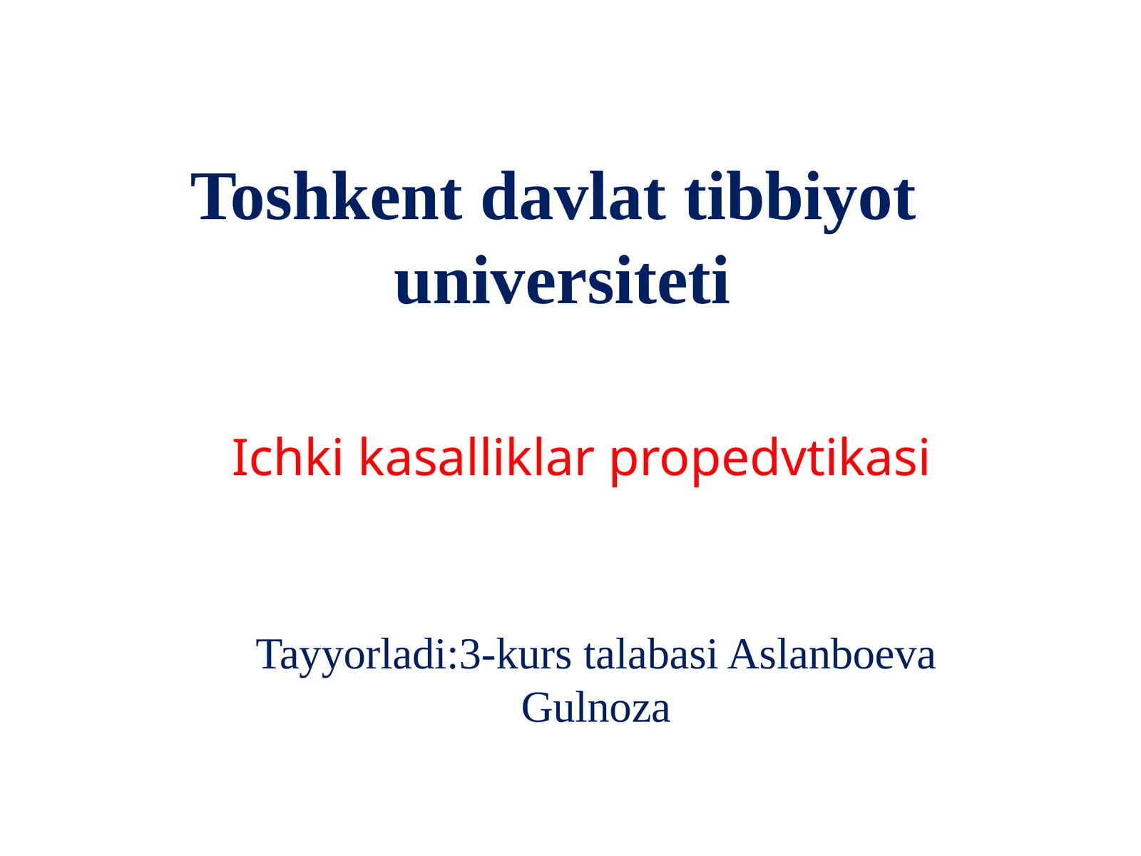 Ichki kasalliklar propedvtikasi