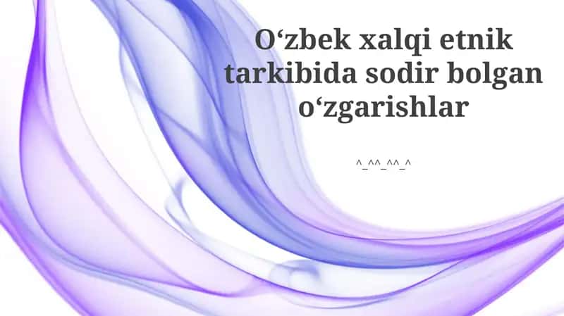 Zamonaviy Etnik Tarkib