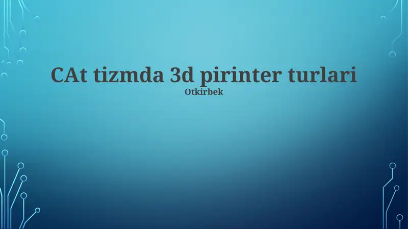 Material Jetting 3D Printerlar