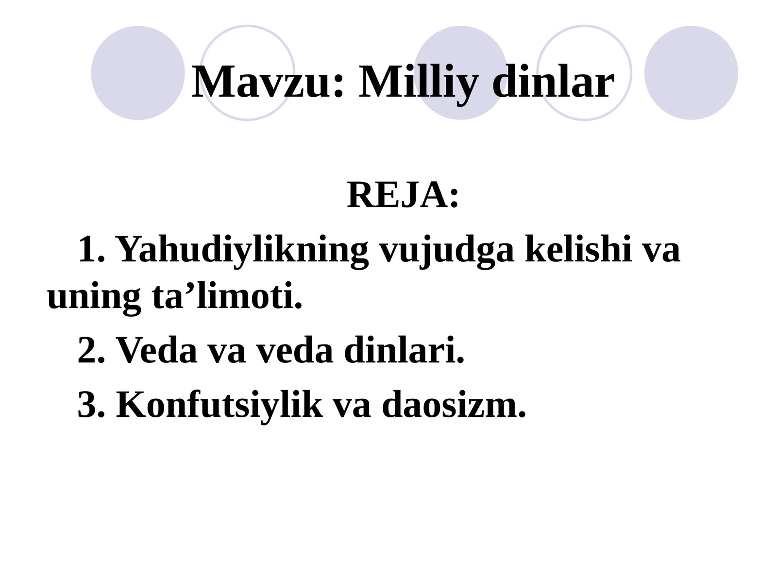 Milliy dinlar