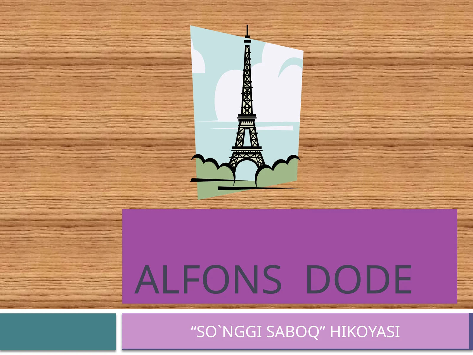 ALFONS DODE “SO`NGGI SABOQ” HIKOYASI