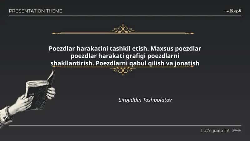 Poezdlar harakatini tashkil etish